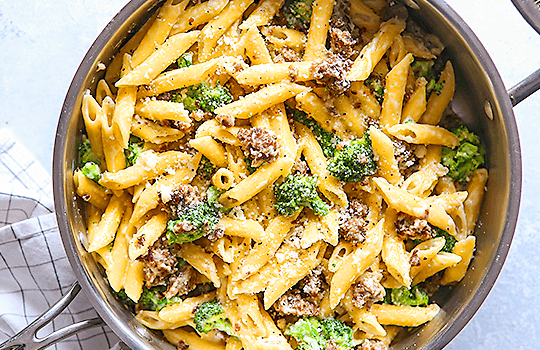 One Pot Sausage Broccoli Pasta