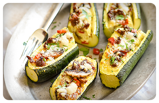 Sausage and Egg Zucchini Boats